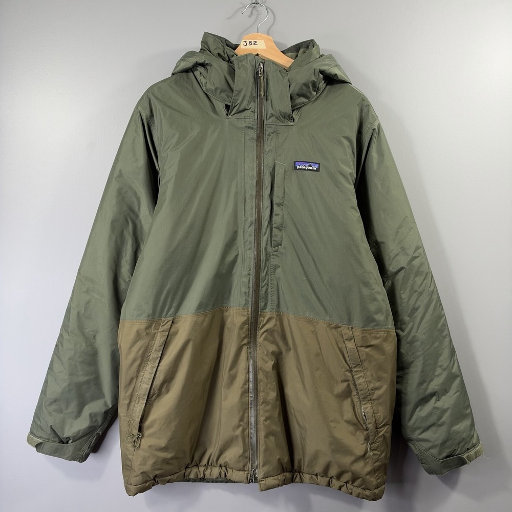 Patagonia Jacket Mens Medium Hooded Insulated Ski Winter Colorblock Outdoor